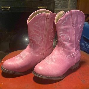 Silver Canyon pink cowboy boots